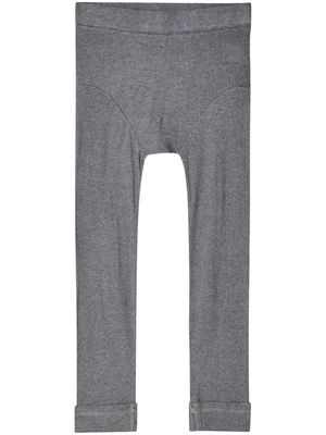 Random Identities elasticated-waistband cotton-blend leggings - Grey