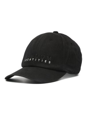 Random Identities embroidered-logo cotton hat - Black