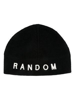 Random Identities embroidered-logo wool-blend beanie - Black