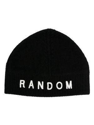 Random Identities logo-embroidered wool blend beanie - Black