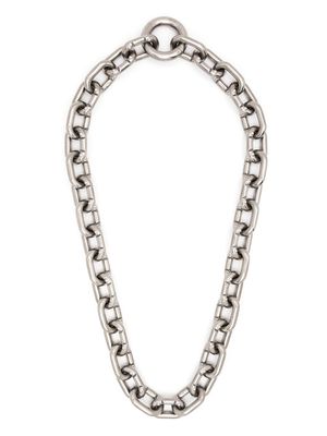 Random Identities oversized chain-link necklace - Silver