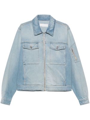 Random Identities sleeve-pocket denim jacket - Blue