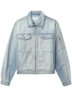 Random Identities zip-up denim jacket - Blue