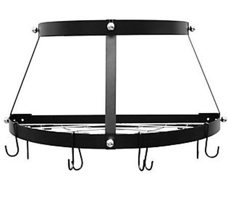 Range Kleen 2-Shelf Wall Mount Black Pot Rack