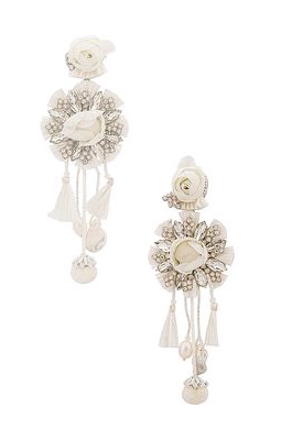 Ranjana Khan Bridal Earrings in White.