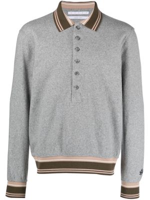 RANRA Ferming mélange-effect knitted polo shirt - Grey