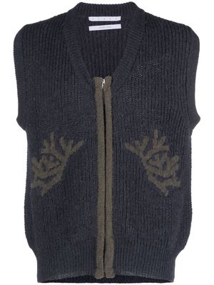 RANRA Fundur knitted vest - Blue