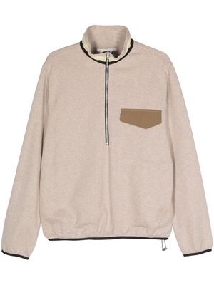 RANRA mélange half-zip sweatshirt - Neutrals