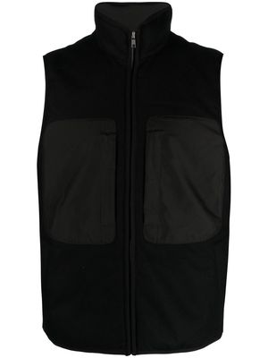 RANRA zip-up vest - Black