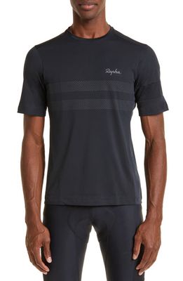 Rapha Explore Technical T-Shirt in Anthracite /Grey Pinstripe