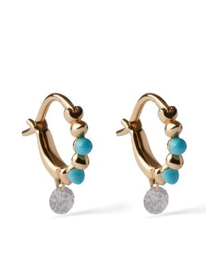 Raphaele Canot 18kt yellow gold Spikes diamond and turquoise earrings