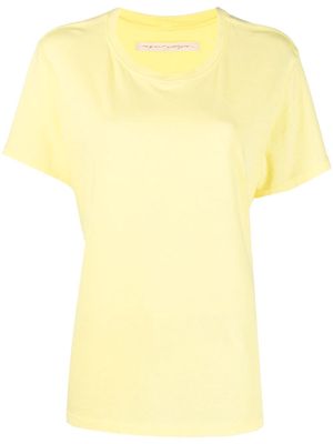 Raquel Allegra crewneck cotton T-shirt - Yellow