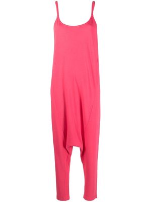 Raquel Allegra drop-crotch cotton jumpsuit - Pink