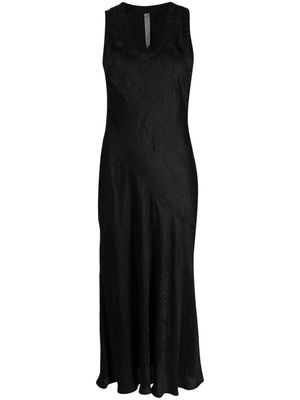 Raquel Allegra Kennedy swirl-pattern midi dress - Black