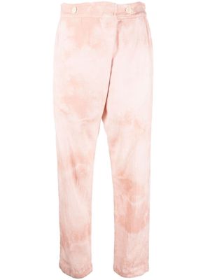 Raquel Allegra Tracker bleached-effect trousers - Pink