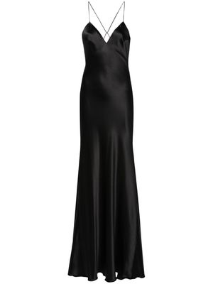 Raquel Diniz A-line silk maxi dress - Black