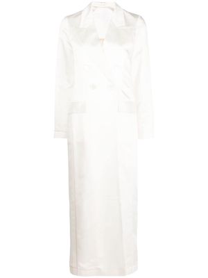 RAQUETTE double-breasted tailored coat - White