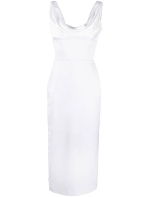 RASARIO cowl-neck sleeveless dress - White