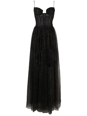 RASARIO crystal-embellished corset-style gown - Black