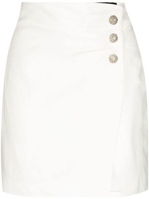 RASARIO crystal-embellished miniskirt - White