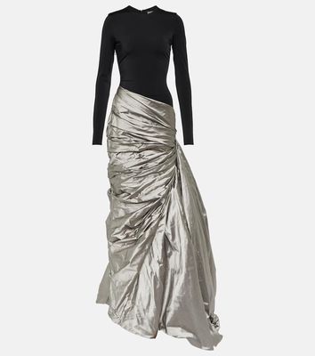 Rasario Draped silk-blend maxi gown