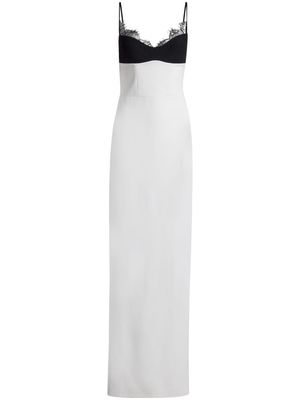 RASARIO lace-trim column gown - White