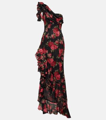 Rasario One-shoulder floral gown