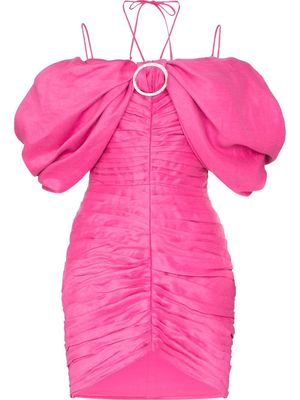 RASARIO puff-sleeve mini dress - Pink