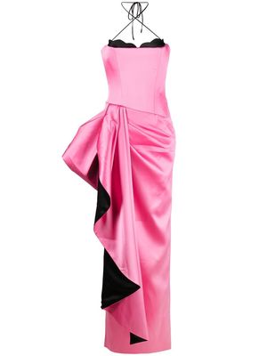 RASARIO Rasario ruffled satin dress - Pink