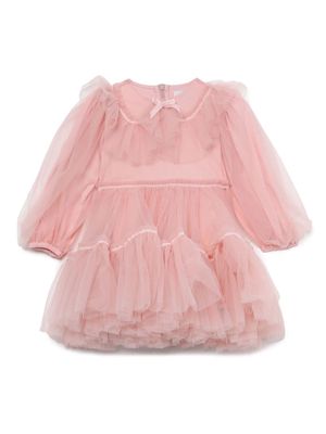 Raspberry Plum layered tulle tiered dress - Pink
