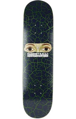 Rassvet Black & Green Eyes Skateboard Deck, 8.37 in