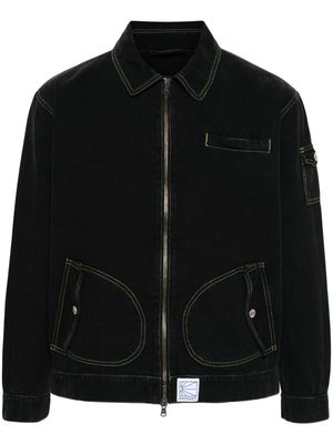 RASSVET contrast-stitching denim jacket - Black