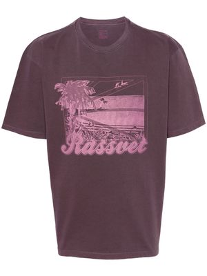 RASSVET graphic-print cotton T-shirt - Purple