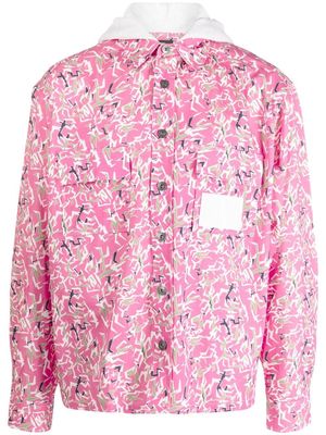 RASSVET graphic-print hooded jacket - Pink