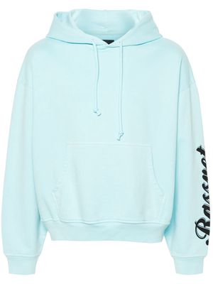 RASSVET logo-print cotton hoodie - Blue