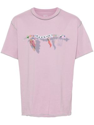 RASSVET logo-print cotton T-shirt - Purple