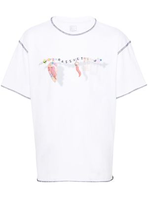 RASSVET logo-print cotton T-shirt - White