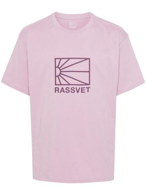 RASSVET logo-rubberised cotton T-shirt - Purple