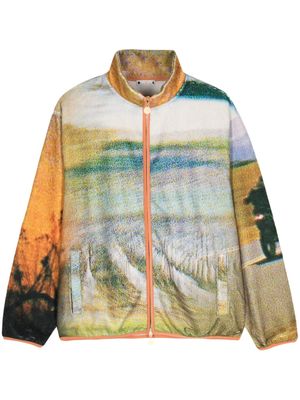 RASSVET Scenario-print fleece jacket - Green