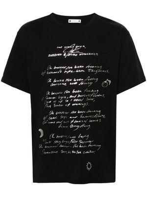 RASSVET text-print cotton T-shirt - Black
