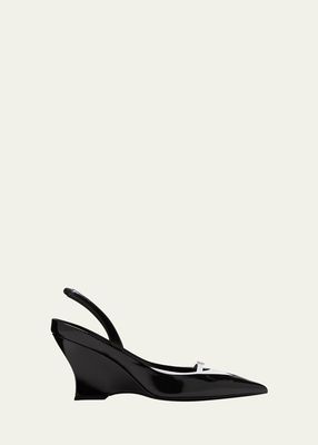 Raven Bicolor Wedge Slingback Pumps