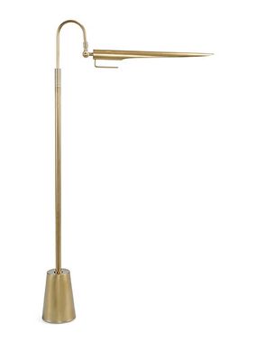 Raven Natural Brass Floor Lamp