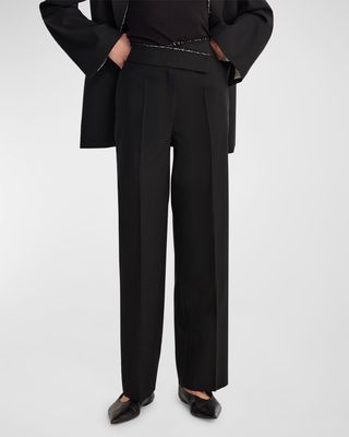 Raw edge tailored trousers