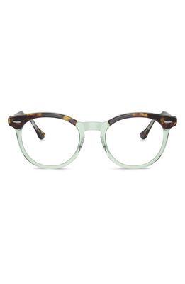 Ray-Ban 49mm Eagle Eye Square Optical Glasses in Trans Green 