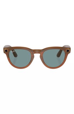 Ray-Ban 50mm Headliner Smart Sunglasses in Teal Blue