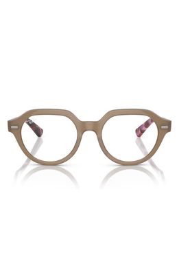 Ray-Ban 51mm Gina Square Optical Glasses in Turtledove
