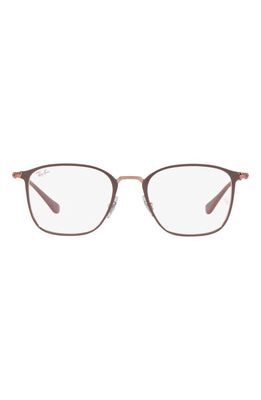 Ray-Ban 51mm Square Optical Glasses in Copper