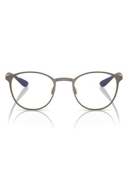 Ray-Ban 52mm Phantos Optical Glasses in Matte Brown
