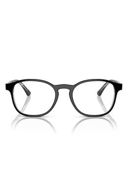 Ray-Ban 52mm Phantos Optical Glasses in Trans Black