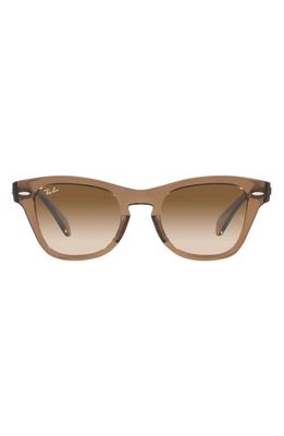 Ray-Ban 53mm Gradient Square Sunglasses in Light Brown